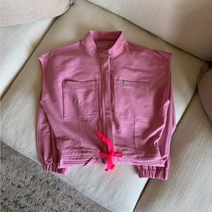 Chalk Pink Rafaela Figs Cargo ScrubJumpsuit™ XS